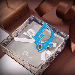 Dior Oblique Letter Charm Brooch